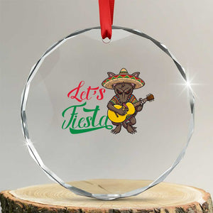 Funny Cinco De Mayo Chupacabra Crystal Glass Ornament Lets Fiesta TS12 Transparent Glass 3'' Circle Print Your Wear