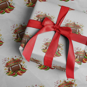 Funny Cinco De Mayo Football Wrapping Paper Roll Mexican Fiesta Party TS12 White Print Your Wear