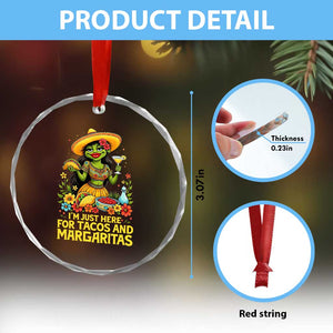 Funny Cinco De Mayo Frog Crystal Glass Ornament Just Here For Tacos And Margaritas TS12 Print Your Wear