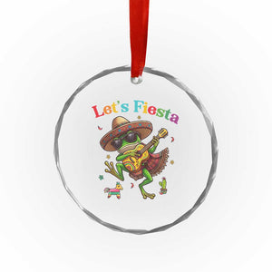 Funny Cinco De Mayo Frog Playing Guitar Crystal Glass Ornament Lets Fiesta TS12 Print Your Wear