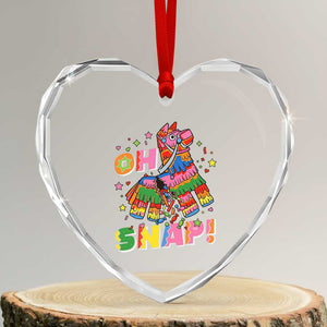 Funny Cinco De Mayo Pinata Candy Party Heart Crystal Glass Ornament Oh Snap TS12 Transparent Glass 3'' Heart Print Your Wear