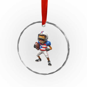 Funny Coqui Frog Puerto Rico Playing Football Crystal Glass Ornament Boricua Game Day TS11 Print Your Wear