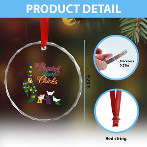Funny Courir De Mardi Gras Crystal Glass Ornament Chasing Dem Chicks Carnival TS11 Print Your Wear