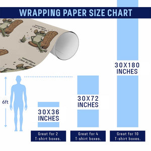 Funny Cowboy Frog Wrapping Paper Roll Sometimes I Just Be Fartin TS14 Print Your Wear