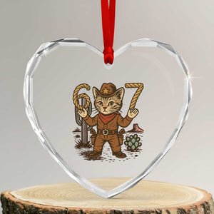 Funny Cowcat Six Seven Meme Heart Crystal Glass Ornament Gen Alpha 67 Trend Gift TS12 Transparent Glass 3'' Heart Print Your Wear