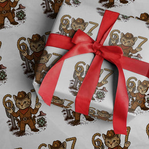 Funny Cowcat Six Seven Meme Wrapping Paper Roll Gen Alpha 67 Trend Gift TS12 White Print Your Wear