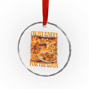 Funny Crab Rangoon Meme Crystal Glass Ornament Vintage 90s Style On My Knees Bootleg Graphic TS10 Print Your Wear