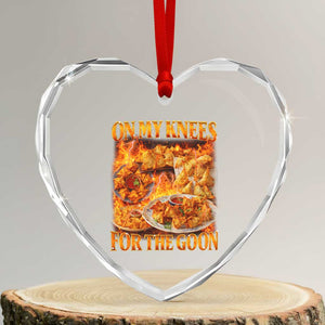 Funny Crab Rangoon Meme Heart Crystal Glass Ornament Vintage 90s Style On My Knees Bootleg Graphic TS10 Transparent Glass 3'' Heart Print Your Wear
