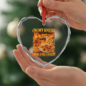 Funny Crab Rangoon Meme Heart Crystal Glass Ornament Vintage 90s Style On My Knees Bootleg Graphic TS10 Print Your Wear