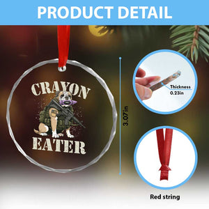 Funny Crayon Eater Crystal Glass Ornament Military Corps Proud Marine Soldier TS11 Print Your Wear