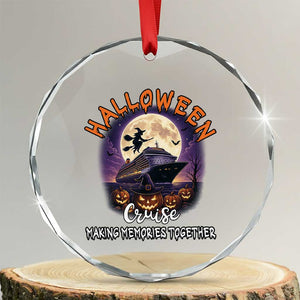 Funny Cruise Halloween Crystal Glass Ornament Making Memories Together TS14 Transparent Glass 3'' Circle Print Your Wear