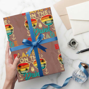 Funny Cruise Wrapping Paper Roll Blame it on The Cruise Package Cruising Matching TS10 Mocha Print Your Wear