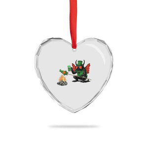 Funny Cryptid Mothman Heart Crystal Glass Ornament St Patricks Day Gift TS12 Print Your Wear
