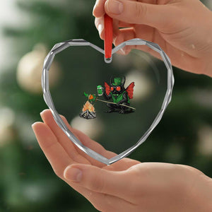 Funny Cryptid Mothman Heart Crystal Glass Ornament St Patricks Day Gift TS12 Print Your Wear