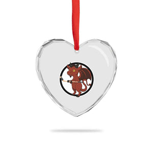 Funny Cryptid Sports Gift Heart Crystal Glass Ornament Jersey Devil Playing Ice Hockey TS12 Print Your Wear