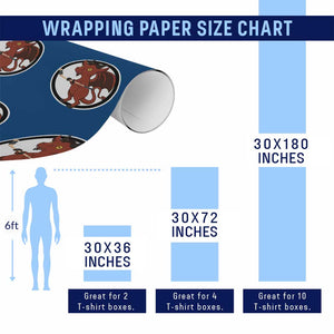 Funny Cryptid Sports Gift Wrapping Paper Roll Jersey Devil Playing Ice Hockey TS12 Print Your Wear