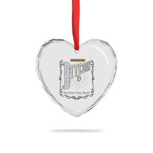 Funny Crypto Investing Heart Crystal Glass Ornament Vintage Bitcoin HODL Be Your Own Bank Cryptocurrency TS02 Print Your Wear