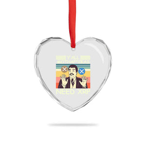 Funny Crypto Meme Heart Crystal Glass Ornament Y'all Motha Fuckas Need XRP Cryptocurrency TS02 Print Your Wear