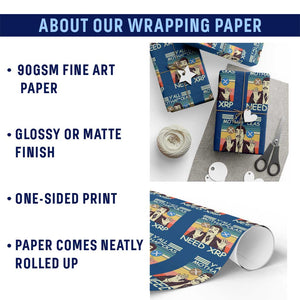 Funny Crypto Meme Wrapping Paper Roll Y'all Motha Fuckas Need XRP Cryptocurrency TS02 Print Your Wear