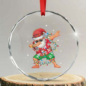 Funny Crystal Glass Ornament Dabbing Santa Boys Girls Men Xmas Dab Kid TS10 Transparent Glass 3'' Circle Print Your Wear