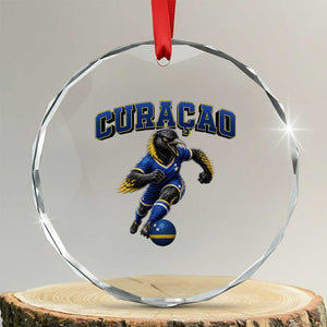 Funny Curacao Bird Soccer Lover Crystal Glass Ornament Caribbean Island Gift