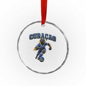 Funny Curacao Bird Soccer Lover Crystal Glass Ornament Caribbean Island Gift
