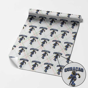 Funny Curacao Bird Soccer Lover Wrapping Paper Roll Caribbean Island Gift
