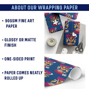 Funny Cute Girl Oktoberfest Wrapping Paper Roll Dirndle I Bin Nur Zum Feiern Da Party TS02 Print Your Wear