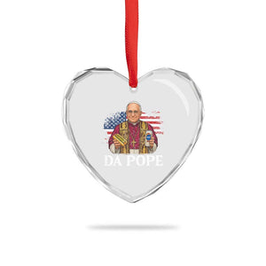Funny Da Pope America Chicago Leo XIV Heart Crystal Glass Ornament Hotdog And Beer TS11 Print Your Wear