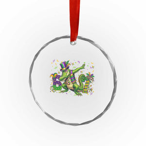 Funny Dabbing Alligator 67 Mardi Gras Six Seven Meme Crystal Glass Ornament TS11 Print Your Wear