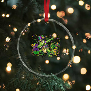 Funny Dabbing Alligator 67 Mardi Gras Six Seven Meme Crystal Glass Ornament TS11 Print Your Wear