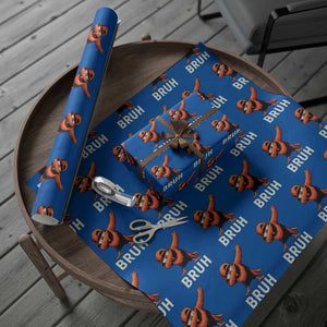 Funny Dabbing Oriole Bird Bruh Wrapping Paper Roll Cool Game Day Sports Fan TS02 Blue Print Your Wear
