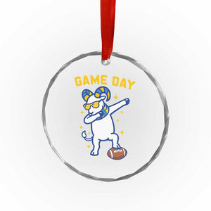 Funny Dabbing Ram Crystal Glass Ornament Los Angeles Sports Fan Gift