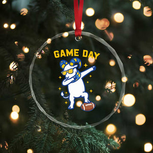 Funny Dabbing Ram Crystal Glass Ornament Los Angeles Sports Fan Gift