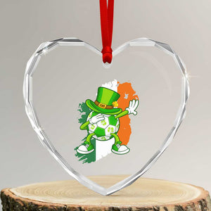 Funny Dabbing Soccer Ball Heart Crystal Glass Ornament St Patricks Day TS12 Transparent Glass 3'' Heart Print Your Wear