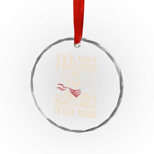Funny Dachshund Cowboy Crystal Glass Ornament Ive Got Friends In Low Places TS10 Print Your Wear