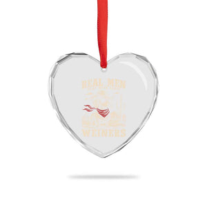 Funny Dachshund Cowboy Heart Crystal Glass Ornament Real Men Play With Their Weiners TS10 Print Your Wear