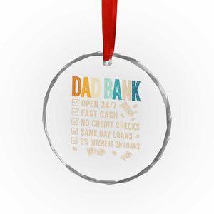 Funny Dad Crystal Glass Ornament Retro Dad Bank Fathers Day TS10 Print Your Wear