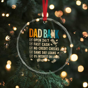Funny Dad Crystal Glass Ornament Retro Dad Bank Fathers Day TS10 Print Your Wear