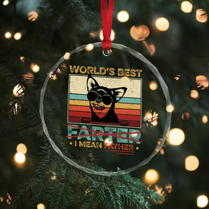 Funny Dad Dog Crystal Glass Ornament Fathers Day World's Best Farter I Mean Father TS10 Print Your Wear