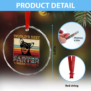 Funny Dad Dog Crystal Glass Ornament Fathers Day World's Best Farter I Mean Father TS10 Print Your Wear