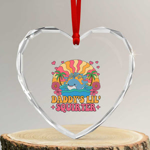 Funny Daddys Lil Squirter Heart Crystal Glass Ornament Inappropriate Adult Humor Squirting Whale TS11 Transparent Glass 3'' Heart Print Your Wear