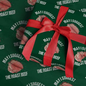 Funny Dank Meme Wrapping Paper Roll May I Suggest The Roast Beef TS10 Green Print Your Wear