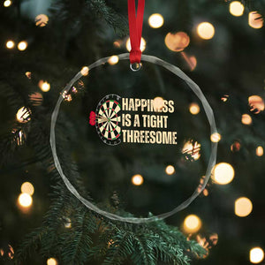 Funny Darts Happiness Is A Tight Threesome Crystal Glass Ornament Vintage Dartist Gift TS12 Print Your Wear