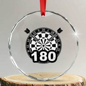 Funny Darts Max 180 Crystal Glass Ornament Dartist Darts Lover Gift TS12 Transparent Glass 3'' Circle Print Your Wear