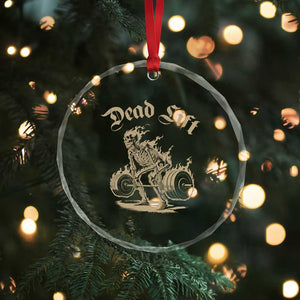 Funny Deadlifts Lifting Weights Gym Skeleton Crystal Glass Ornament TS11 Print Your Wear
