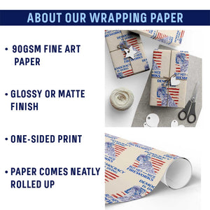 Funny Democracy Is Dying But Hey Nice Fireworks Wrapping Paper Roll Statue of Liberty Patriotic 4th of July American Flag TS02 Print Your Wear
