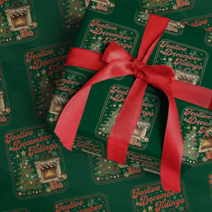 Funny Democrat Christmas Wrapping Paper Roll Festive December Tiding Xmas Political Satire TS11 Green Print Your Wear