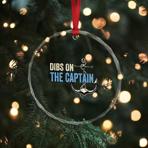 Funny Dibs On The Captain Crystal Glass Ornament Boating Boat Lover Anchor TS11 Print Your Wear
