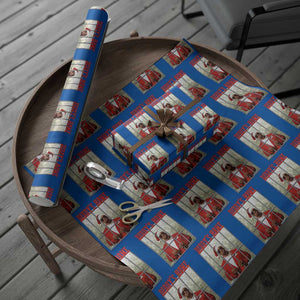 Funny Dirty Christmas Santa Diddy's Home Wrapping Paper Roll TS11 Blue Print Your Wear